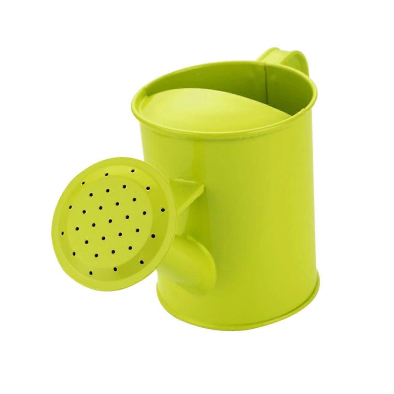 Watering can for garden irrigation with small ergonomic handle, green for watering plants and flowers