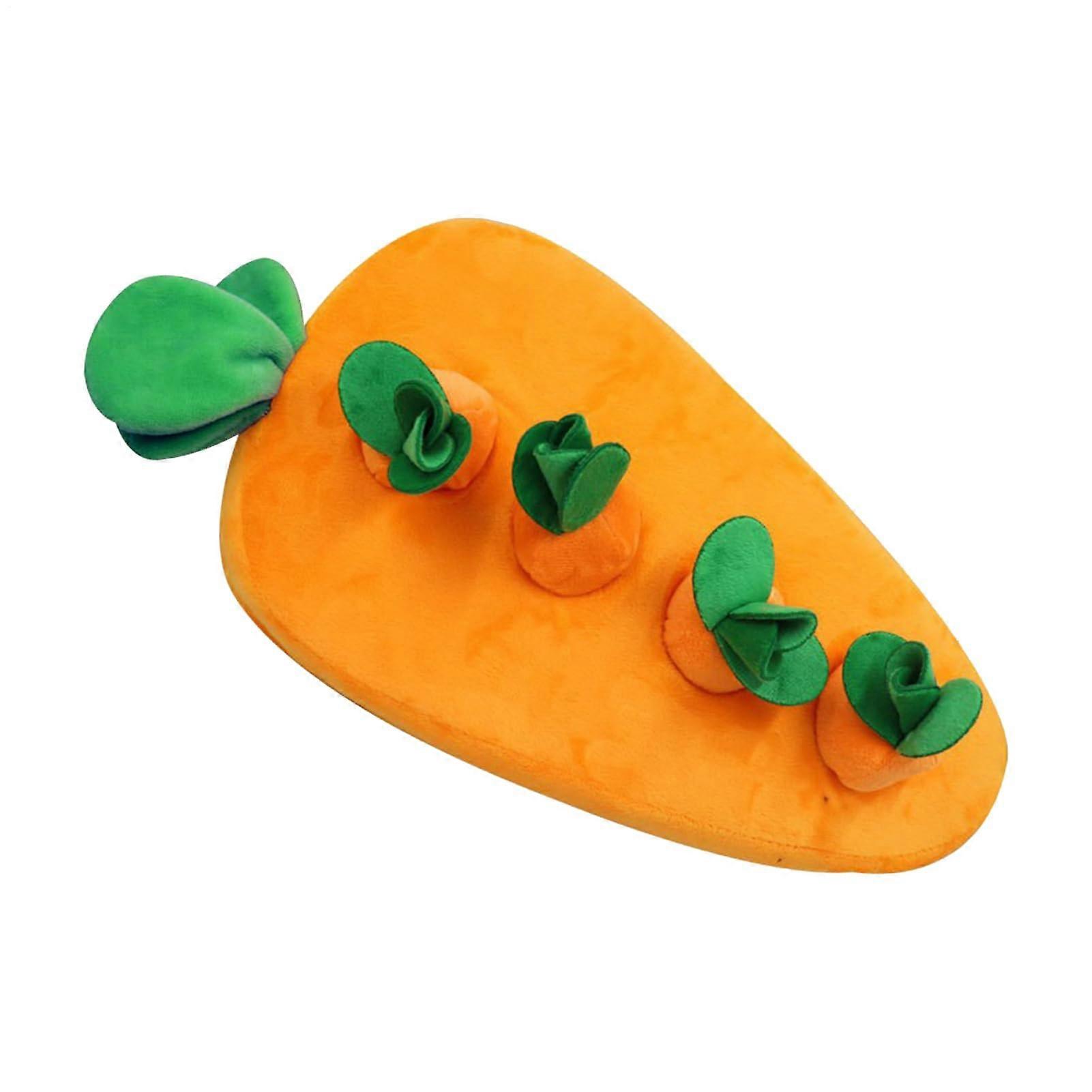 Carrot Toy for Dogs – Plush Squeaky Chew Toy Safe and Durable Interactive Dog Toy Pet Carrot Toy for Hours of Sniffing and Digging Fun
