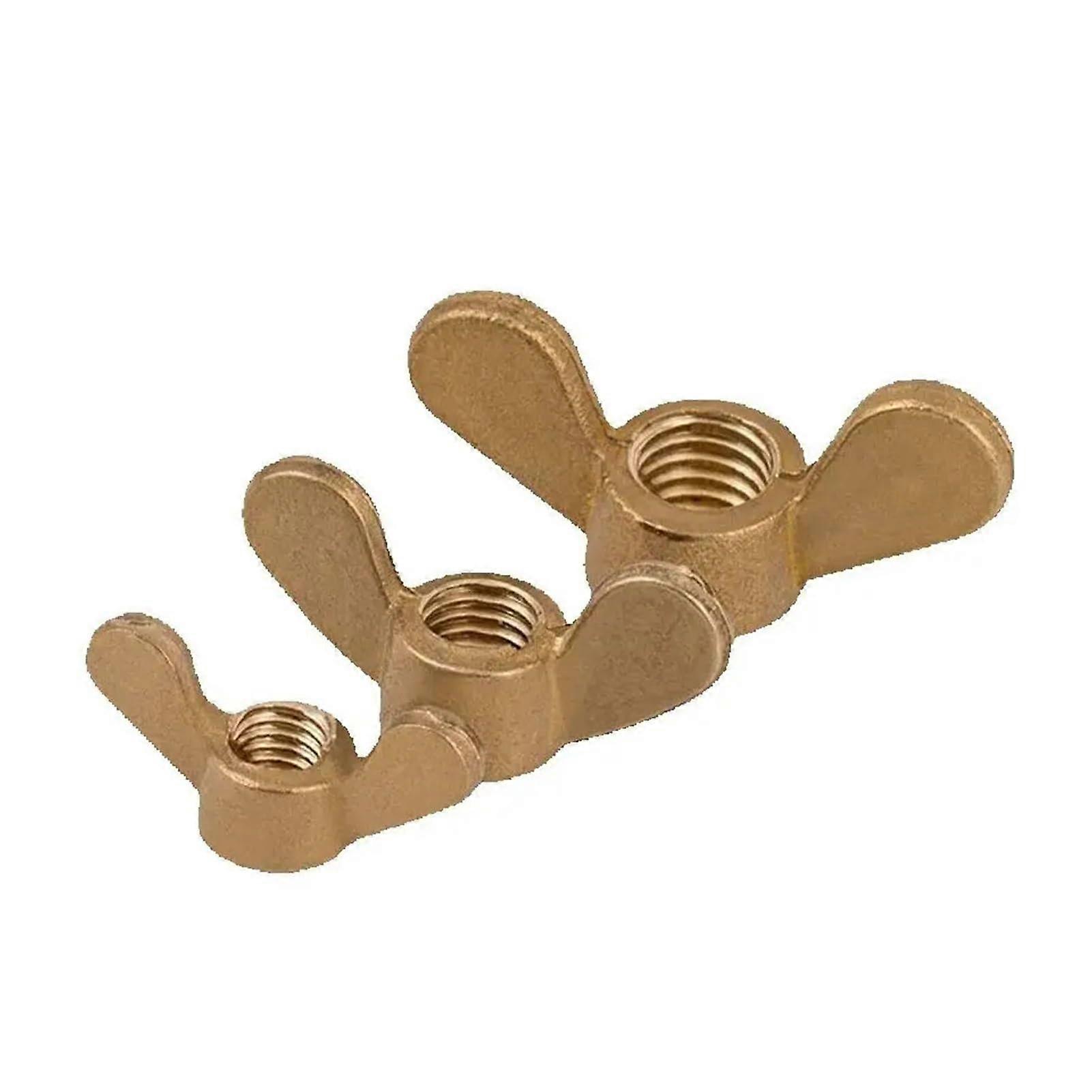 Brass wing nuts, wing nuts, for use in hardware and technology, 20 pieces DIN315 M10 M12 (M10).