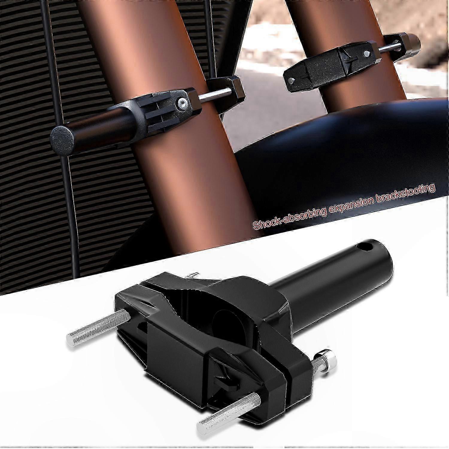 Support de montage de projecteur de moto tout-terrain avec conception absorbant les chocs et poteau d’extension réglable pour une stabilité accrue