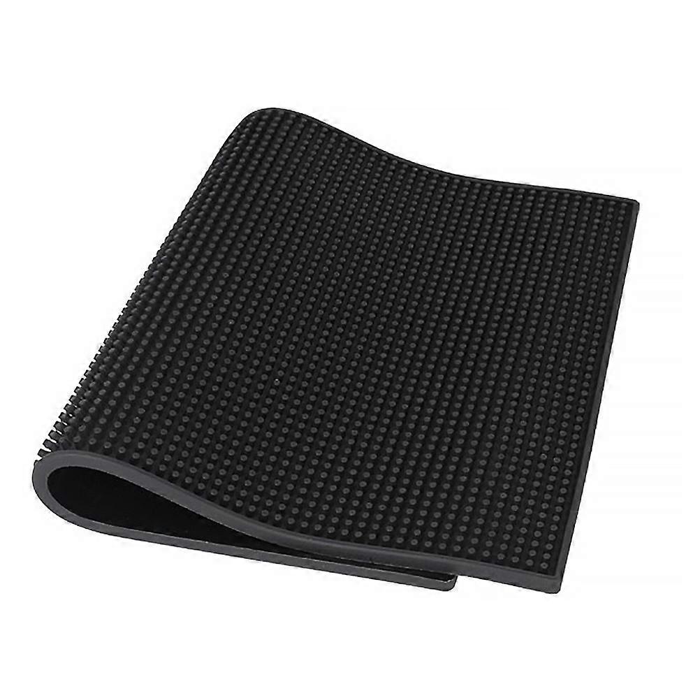 Black Nonskid Vinyl Mat for Haircut Tools Storage and Placement Suitable for Home Use and Salon