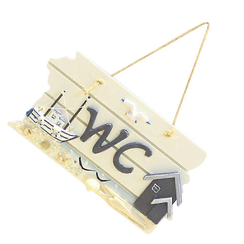 Toilet Wc Sign WC Plaque Sign Board Simple Fresh Multi 21.5x11.5x1cm Bathroom Toilet Decor 1PC