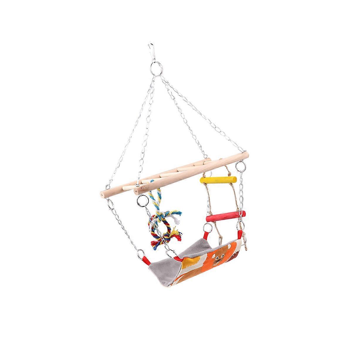 Hamster & Parrot Ladder Toy, Hanging Hammock for Bird Cages – Safe Exercise & Play Accessory for Cockatiels, Parakeets, and Small Pets