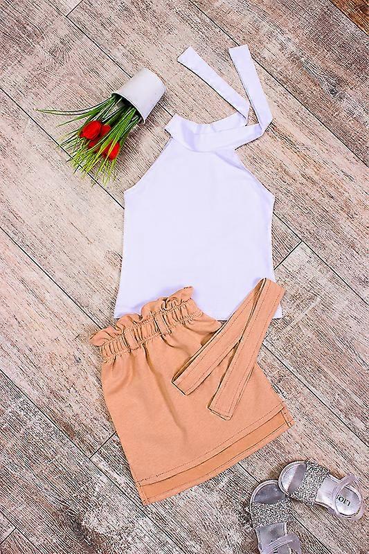 Girls' Clothing Set – Blouse & Skirt, Bright Colors, Summer, HC 6195-036