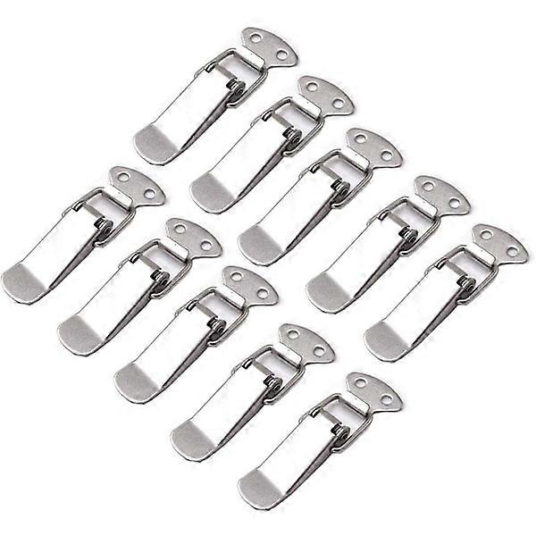10pcs Stainless Steel Spring Loaded Clasps, Latch Clasps for Boxes, Suitcases and Toolboxes