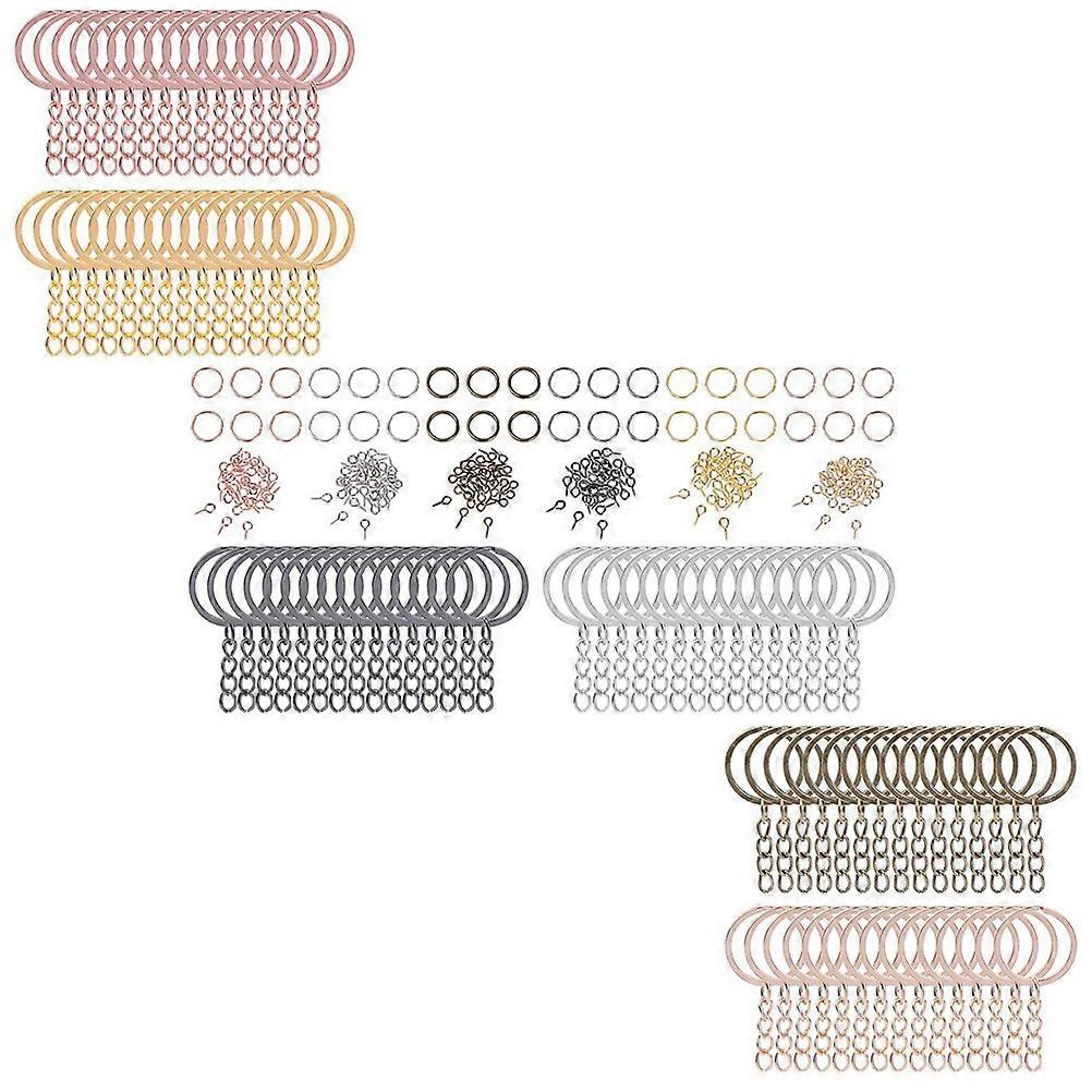 Key Chain Hooks 450Pcs Alloy Connectors For Jewelry Making Projects Assorted Color Small Screw Eye Pin Hooks