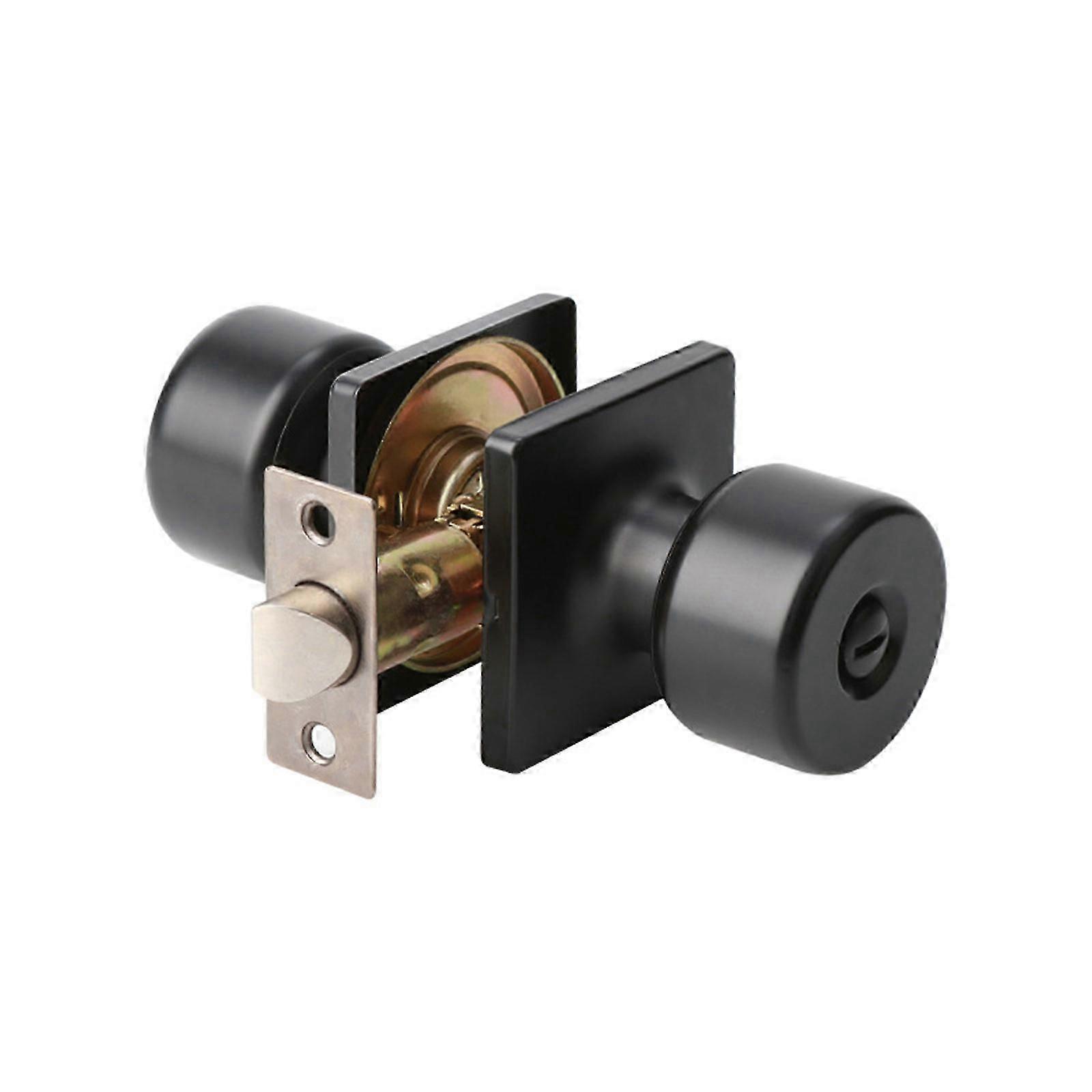 Pratique Robuste Poignée de porte d’intimité en acier inoxydable Serrure de porte Noir mat Pratique pour un espace intérieur calme Utilisation quotidienne