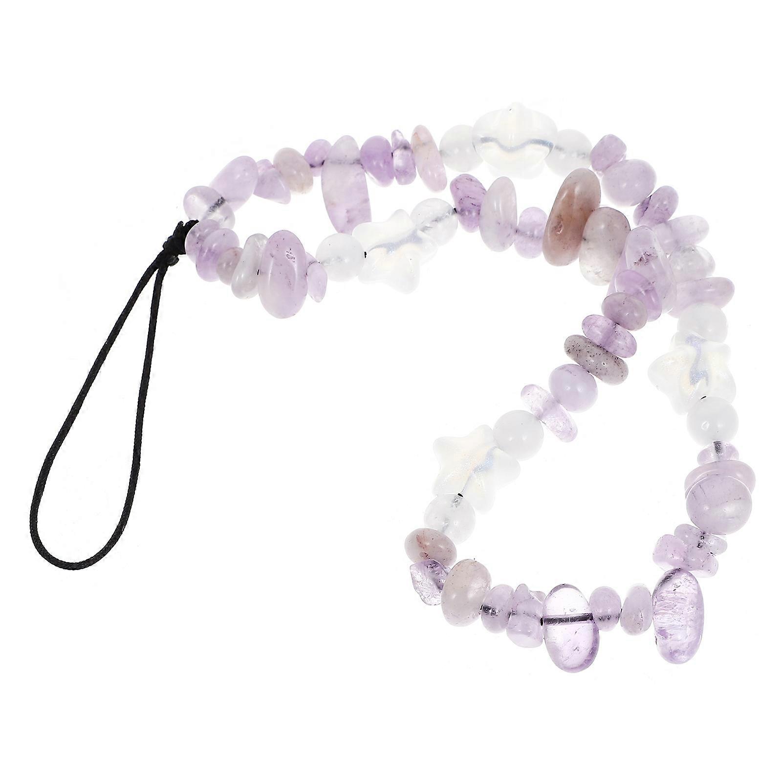 Purple Bead Phone Strap Charm For Women's Accessories Gift Giving 20x1cm 1Pack