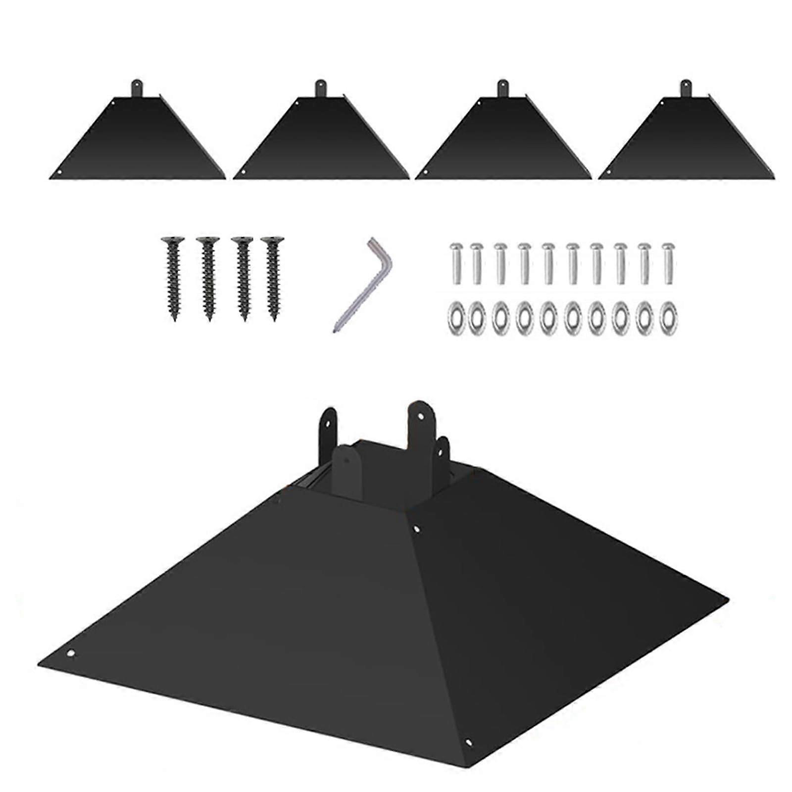 Squirrel Feeder Hooded With Flange For Outdoor Hanging Black Bird Feeder With Deflector Plate Practical
