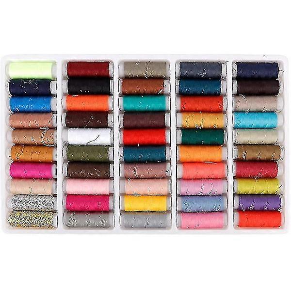 Sewing thread, 50pcs different colors sewing thread set polyester thread kit-1