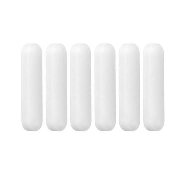 6 pcs PTFE Magnetic Stirrer Mixer Stir Bar Type C Magnetic Stirrer Bar White Color (C7*30mm)