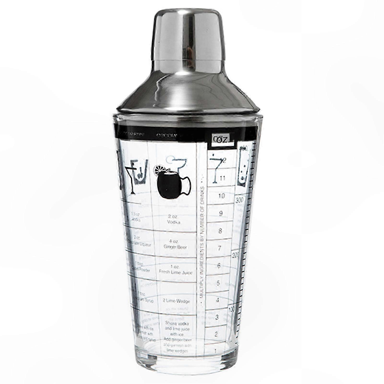 Large Capacity 400ml Three-Stage Cocktail Shaker with Double Scale for Bar Use