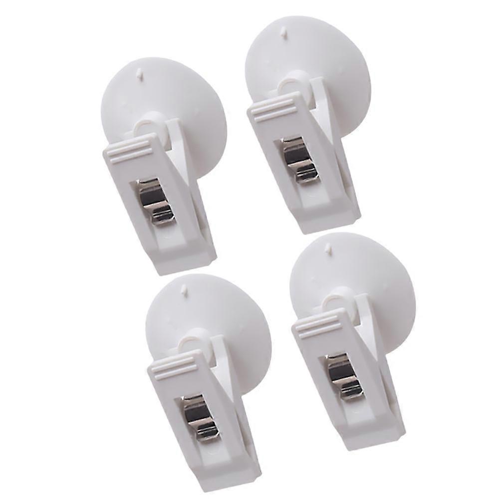 車体クリップ 吸引式クリップ ホワイト収納整理ドライバー 4個