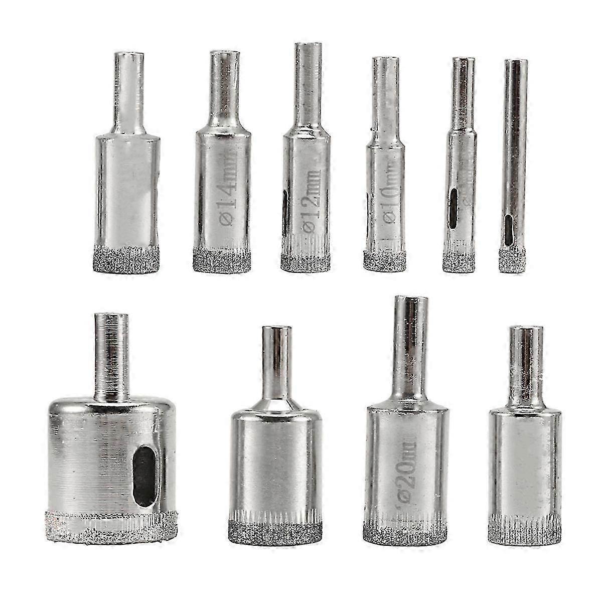 Diamond Drill Bits Set, 10 PCS Diamond Hole Saw Set