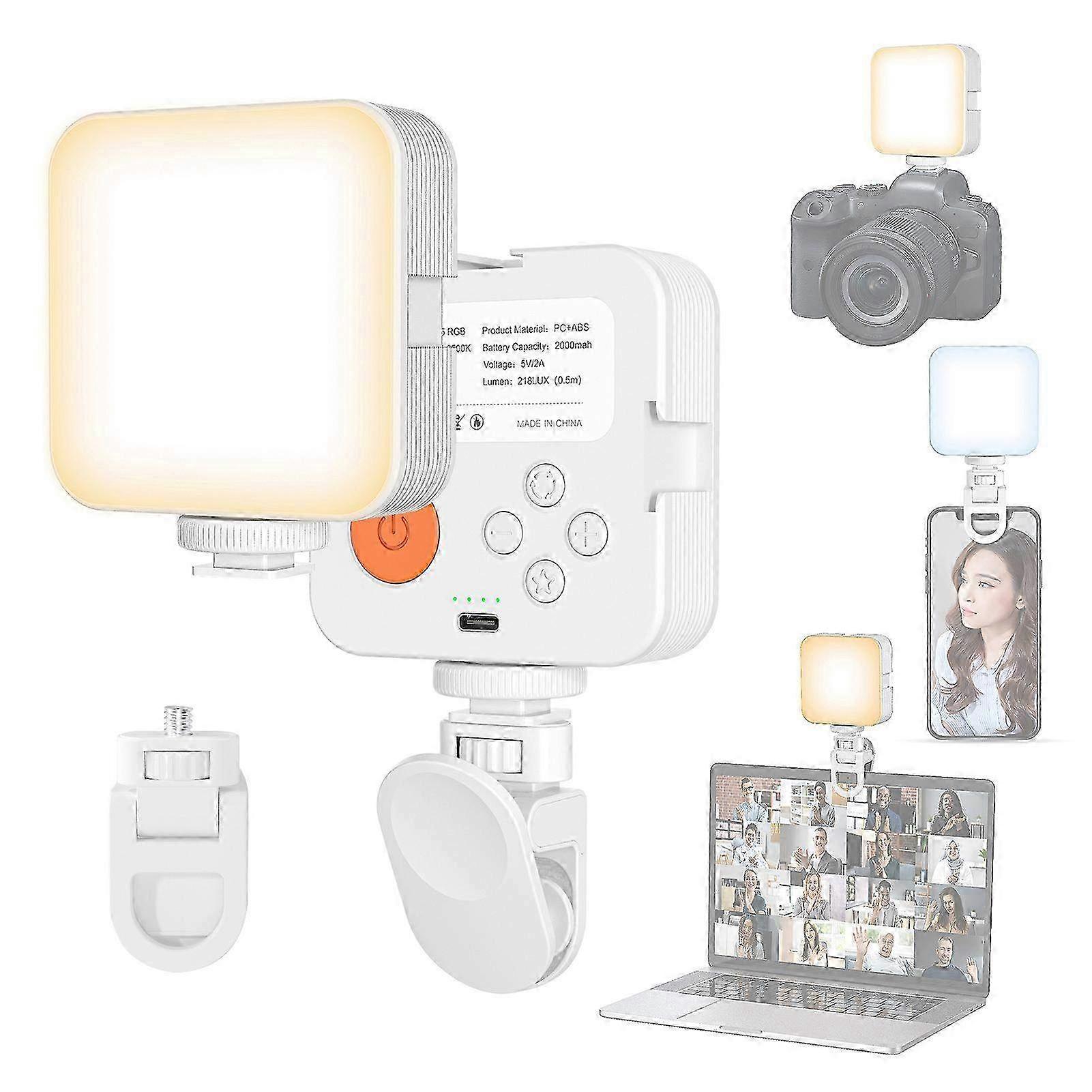 Portable LED Video Light for Video Conferencing - Adjustable Brightness Light for Computer, Tablet & Mobile Phone Use