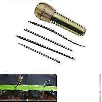 1 Set Canvas Leather Tent Shoes Sewing Awl Taper Repairing Tool Sets Hand Stitching Leathercraft Needle Kit