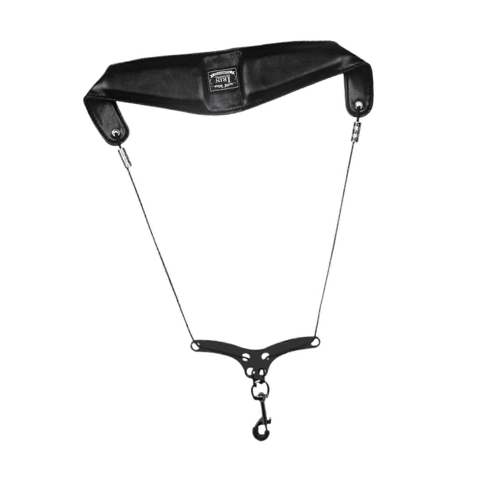 Saxophone Shoulder Strap Saxophone Shoulder Strap Adjustable Portable Sturdy Padded Wind Instrument Strap for Musical Instruments Black
