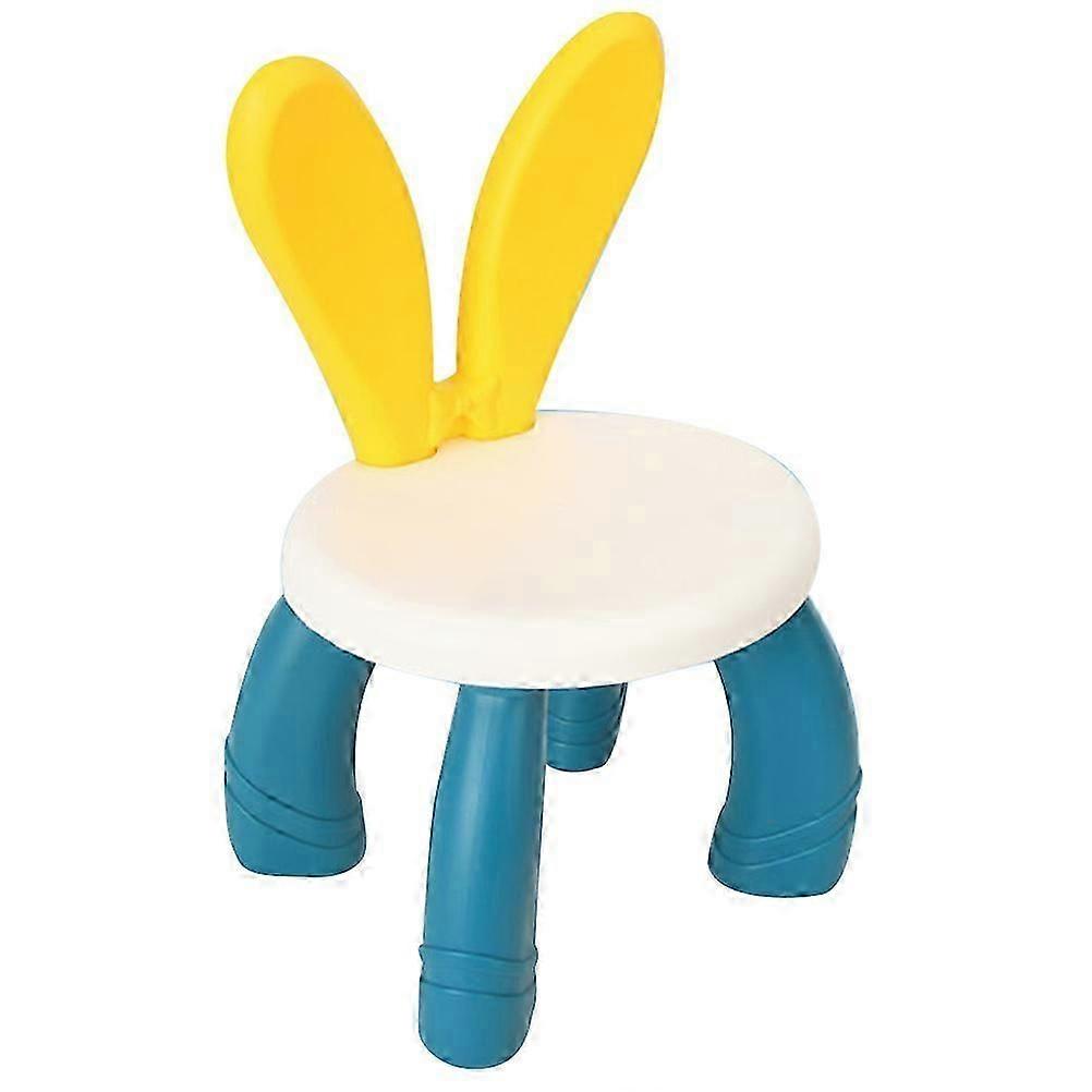 Bunny Ear Backrest Stool Small Plastic Step Stool Outdoor Use Stool Multi 41.00X25.00X21.50Cm 1Pcs