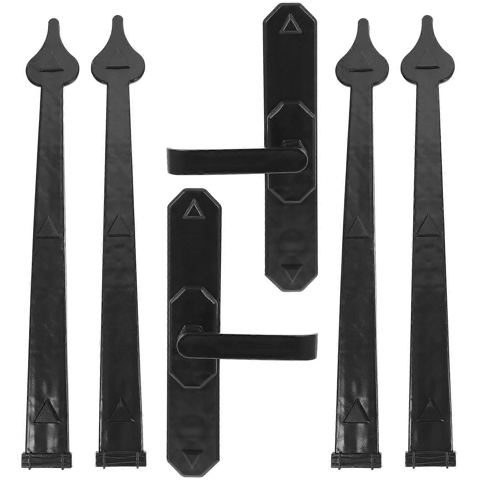 Magnetic Handle For Door 1 Set Fake Decorative Handle Garage Door Knob Magnet Handle Unique Black PVC Ideal For Garage Door And Home Decoration