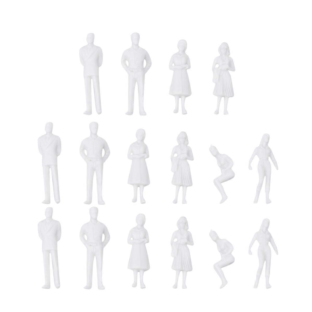 Tiny People Figures Lifelike Models For Model Train Set Landscape And Doll House Decoration With 5 Sets White