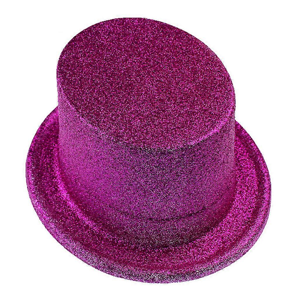 Glitter Derby Hat for Costume Use Plastic Assorted Color Adds Mystery to Magician Style Outfit 2Pcs