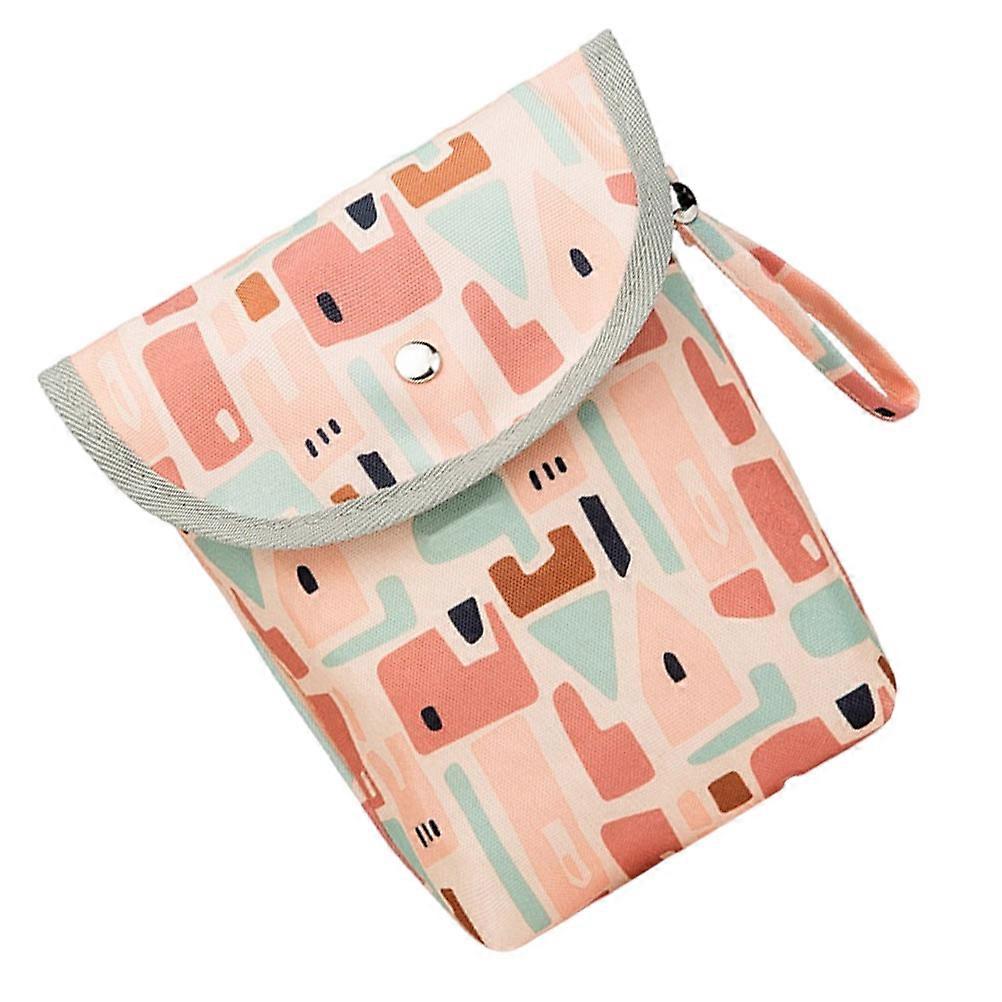 Stylish Durable Diaper Bag Multi Purpose Travel Storage Pouch for Outdoor Use Nappy Organizer Pink Practical Essential Storage
