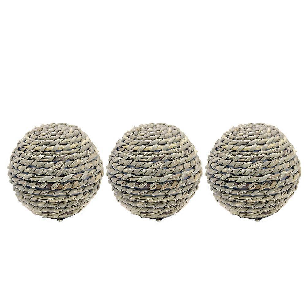 Natural Woven Rattan Chew Ball for Hamsters, Rabbits, and Guinea Pigs – Promotes Teeth Grinding and