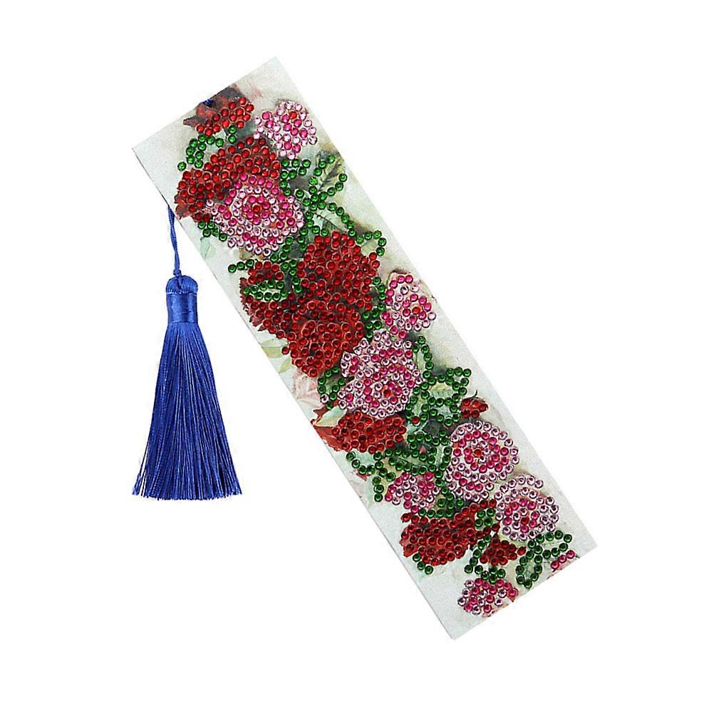 Painting Bookmarks Rose Pattern DIY Rhinestone Craft For All Ages Multi Color 1Pack