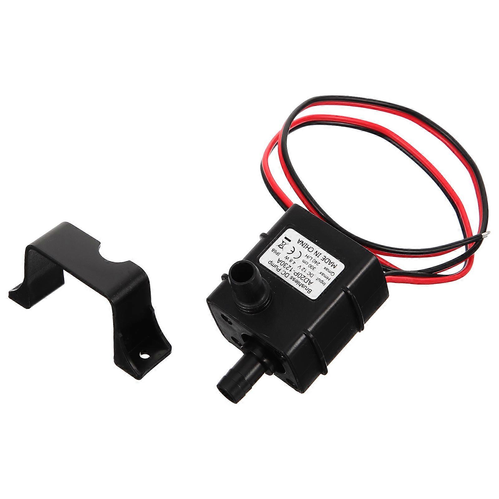 Black Mini Submersible Water Pump for Fountain Use with High Sensitivity Low Consumption Circuit