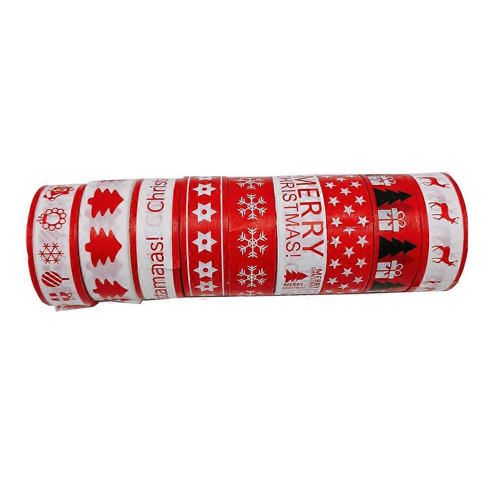 Creative Washi Tape Set 9 Rolls Red Decorative Tapes Ideal For Christmas Home Decoration 500x1.5cm DIY Crafting
