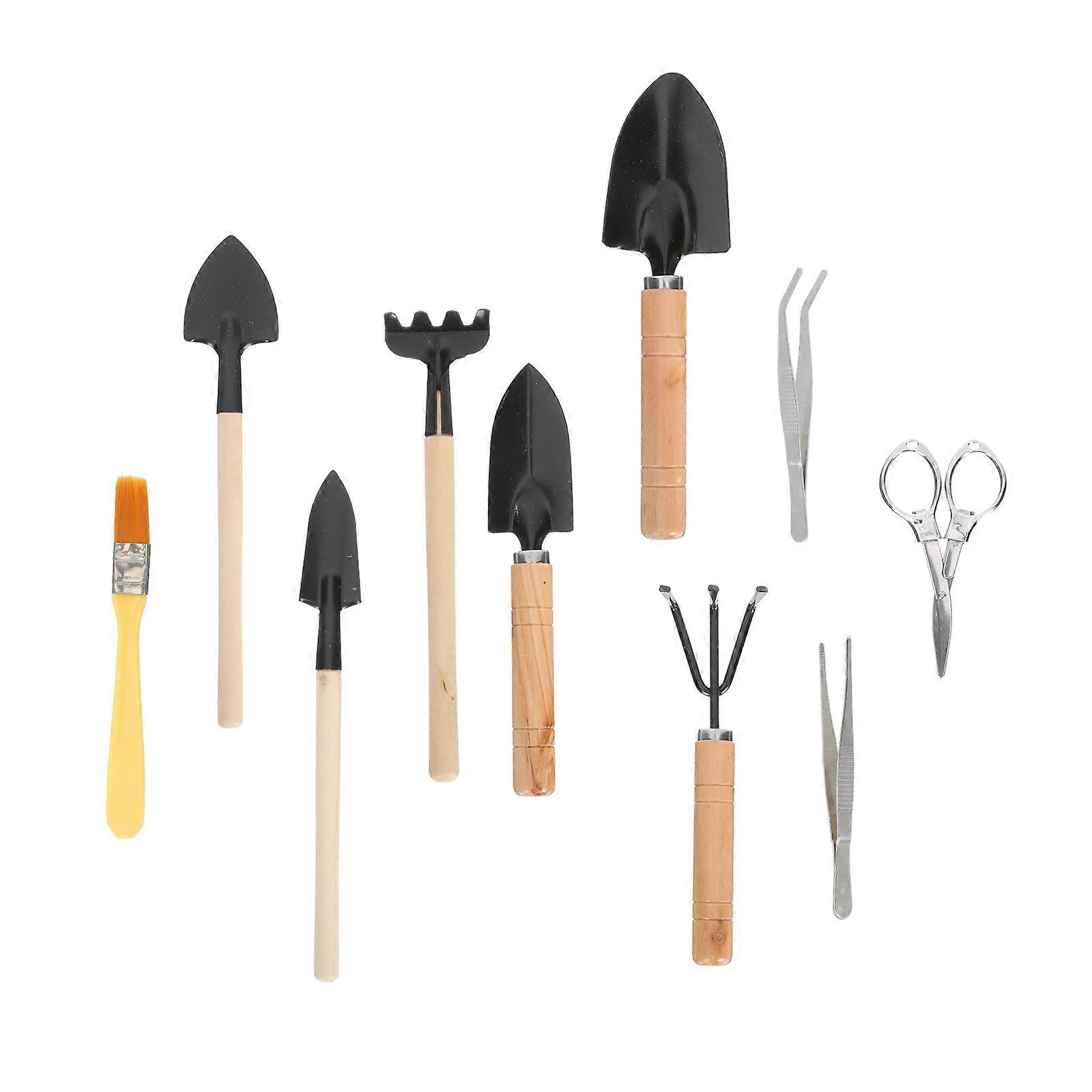 Gardening Hand Tools 10 Pcs Bonsai Planting Tools Set For Indoor Gardening With Assorted Color Wood And Iron For Planting Needs