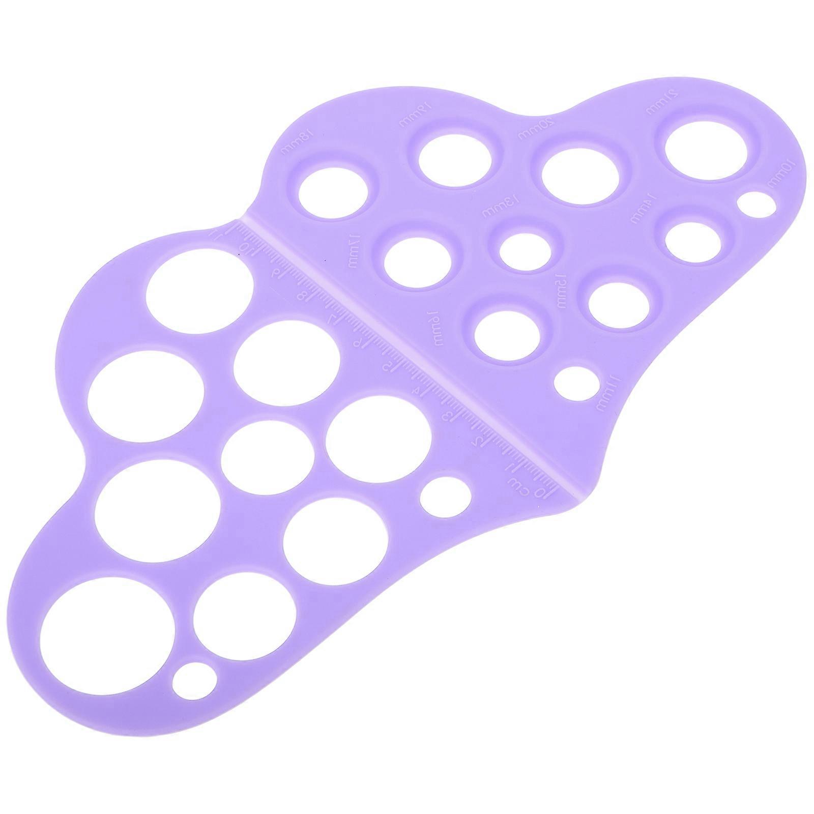 Nipple Measurement Card for Flanges in Silicone Material Violet Color for Home Use Precision Tool