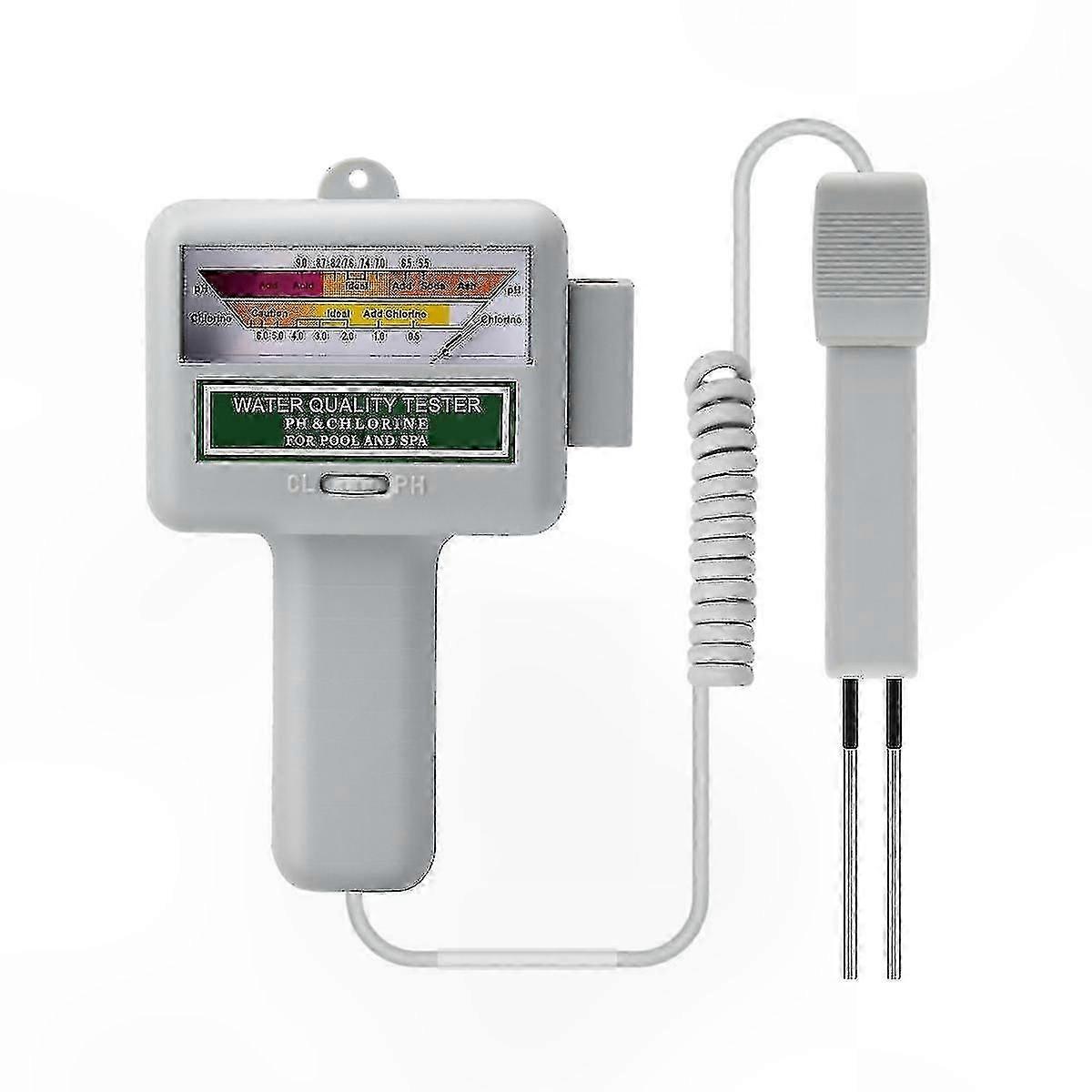 Handheld Pool Water Quality Tester for pH and Chlorine Levels, 0.5-6.0ppm Range Monitor Analyzer
