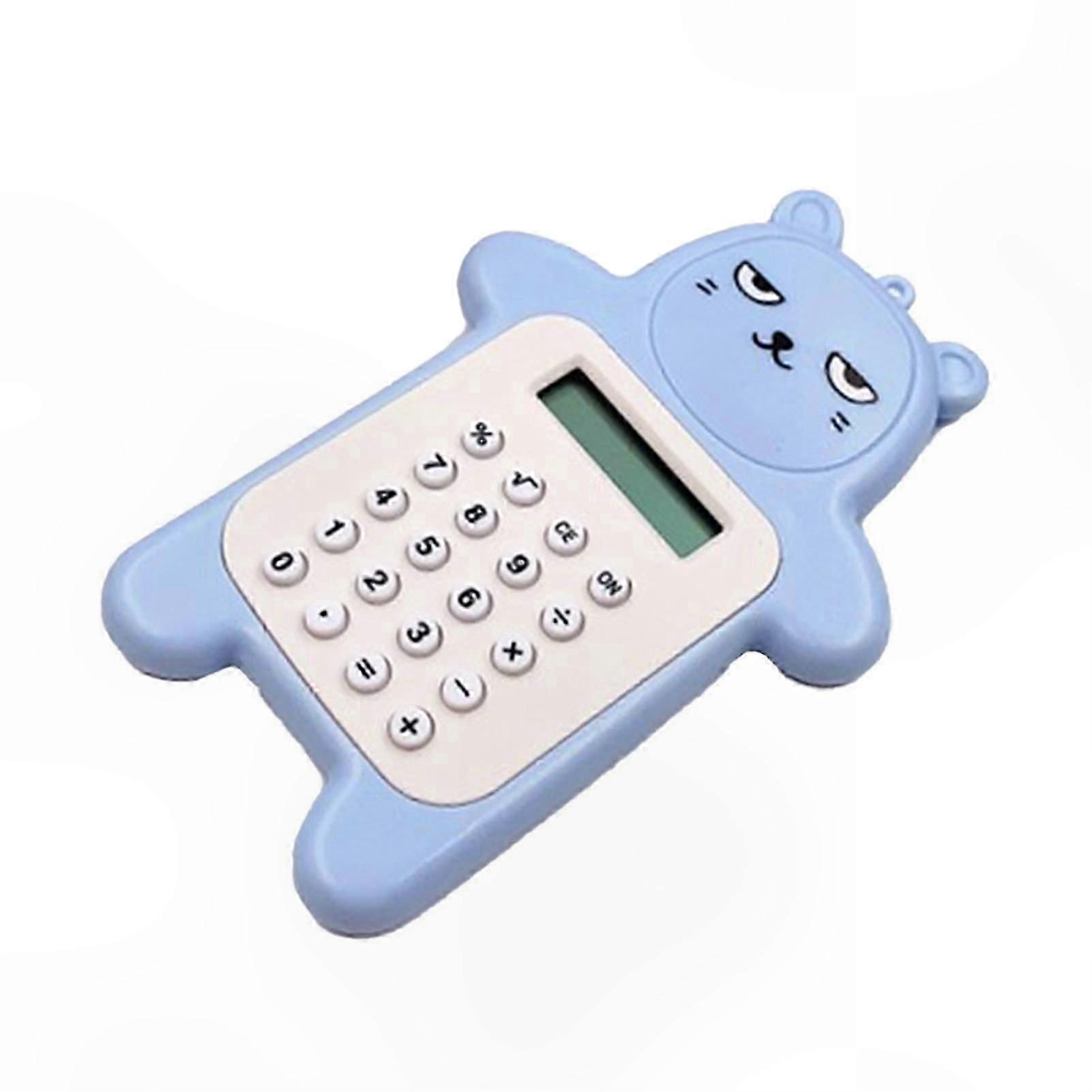 Plastic Calculator with Bear Design and Hanging Hole for Office Use