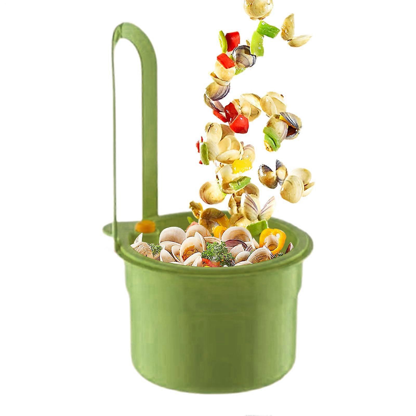 Siebkorb für Küchenspüle | Abfallbehälter für Wasserhahn Ablauf | Mehrzweck-Filterkorb in Grün für Küche, Bad, Waschküche