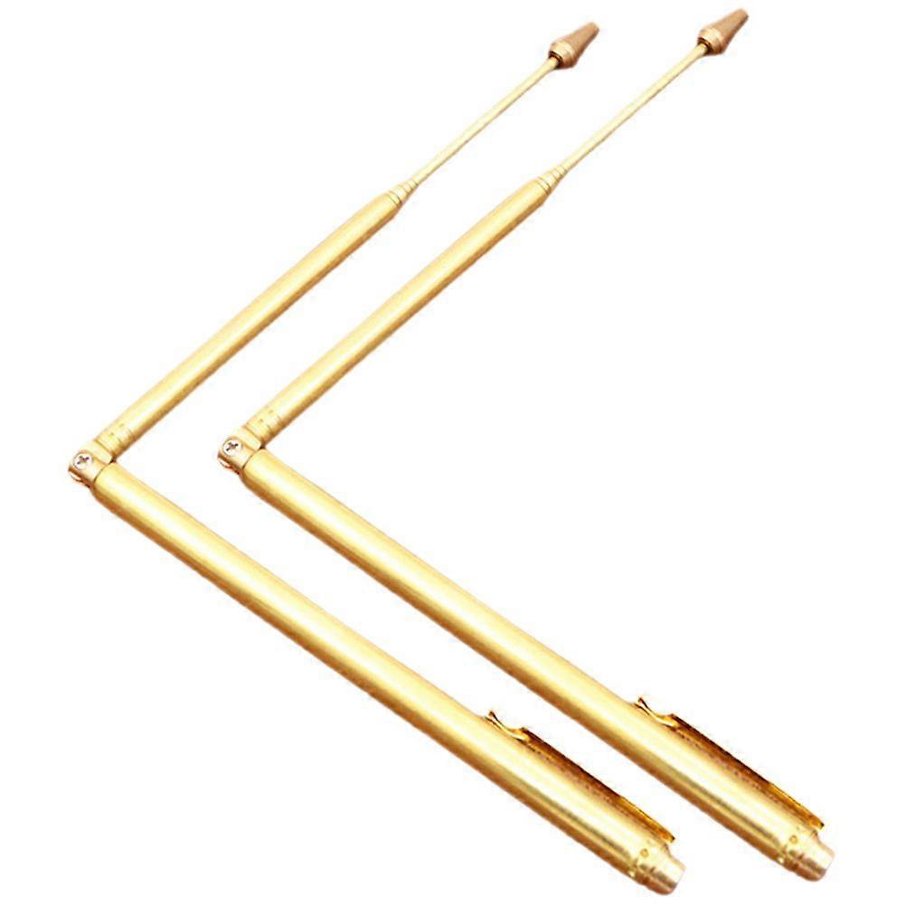 2pcs Dowsing Rods Portable Dowsing Rods Copper Divining Probe For Outdoor No Manual