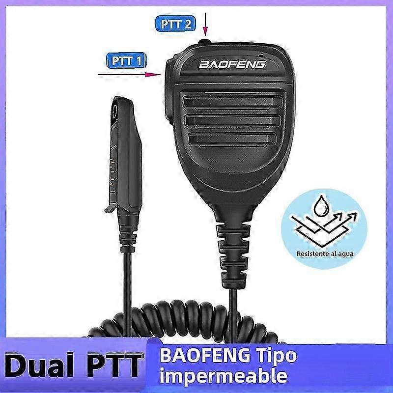 Baofeng Waterproof Microphone for Walkie Talkie UV68 pro Max V2 UV9R pro UV S22 pro V2 BF 9700 GT 3WP Ham Radio with PTT Speaker