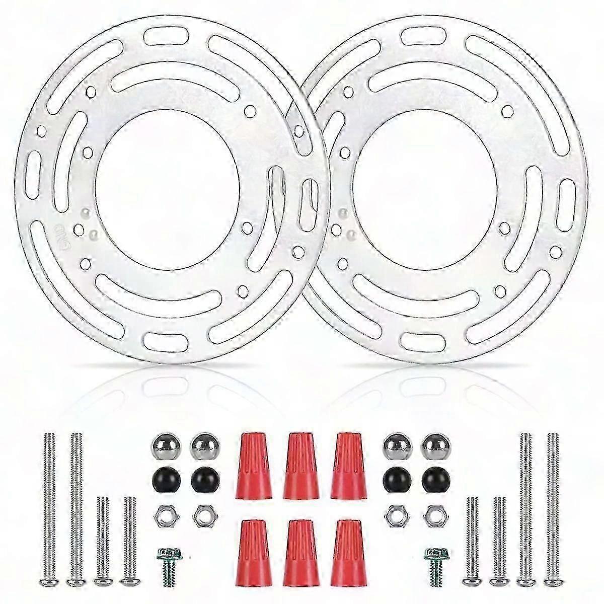 2 Pack Light Fixture Mounting Brackets, Ceiling & Wall Light Mounting Plate with Screws for Easy Installation