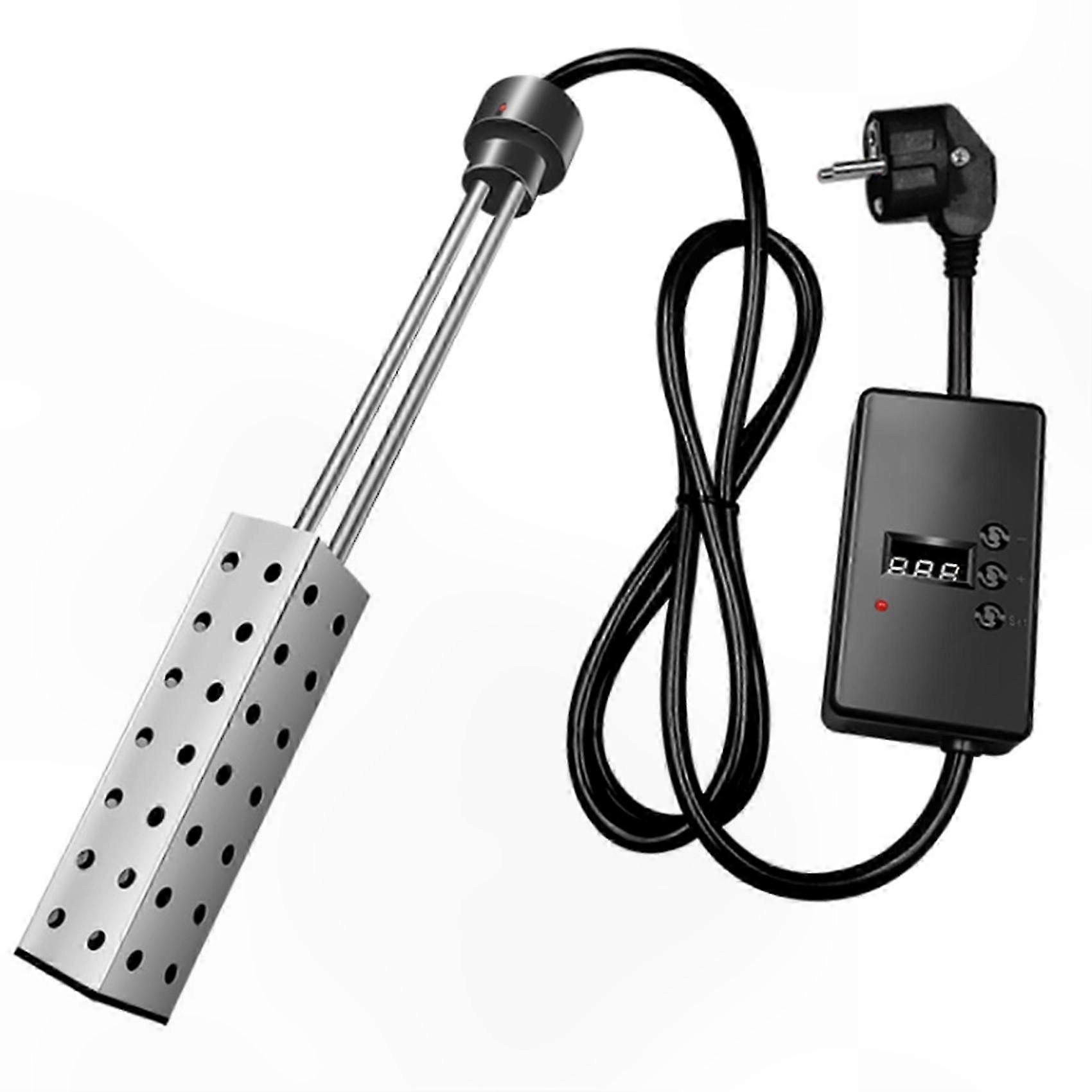 Electric Bucket Heater with Timer, 2500W Immersion Water Heater for Hot Tub, Winter Home Use, EU Plug Auto Shut Off Function