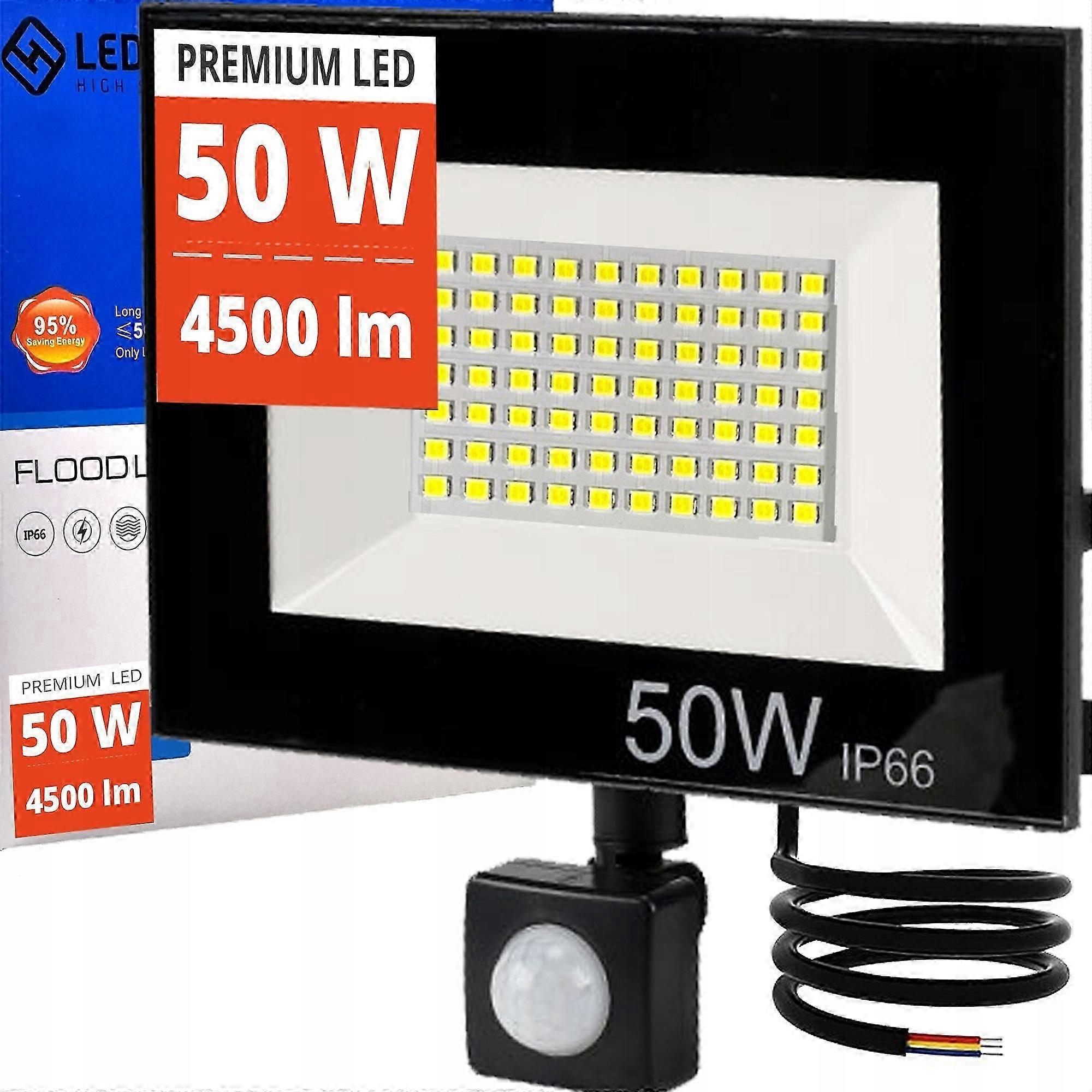 Halogen Led Floodlight Slim Twilight Motion Sensor Reflector With Sensor