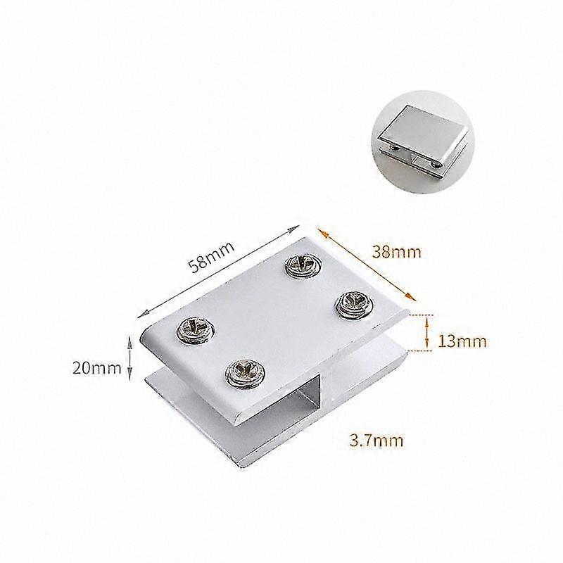 Adjustable Glass Clips, Double-Sided for 10-12mm Glass Panels (Set of 4)