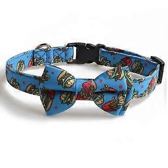 Dog Cat Collar, Bow Tie Collars for Dogs, Cats, Puppies, French Fries Burgers-2