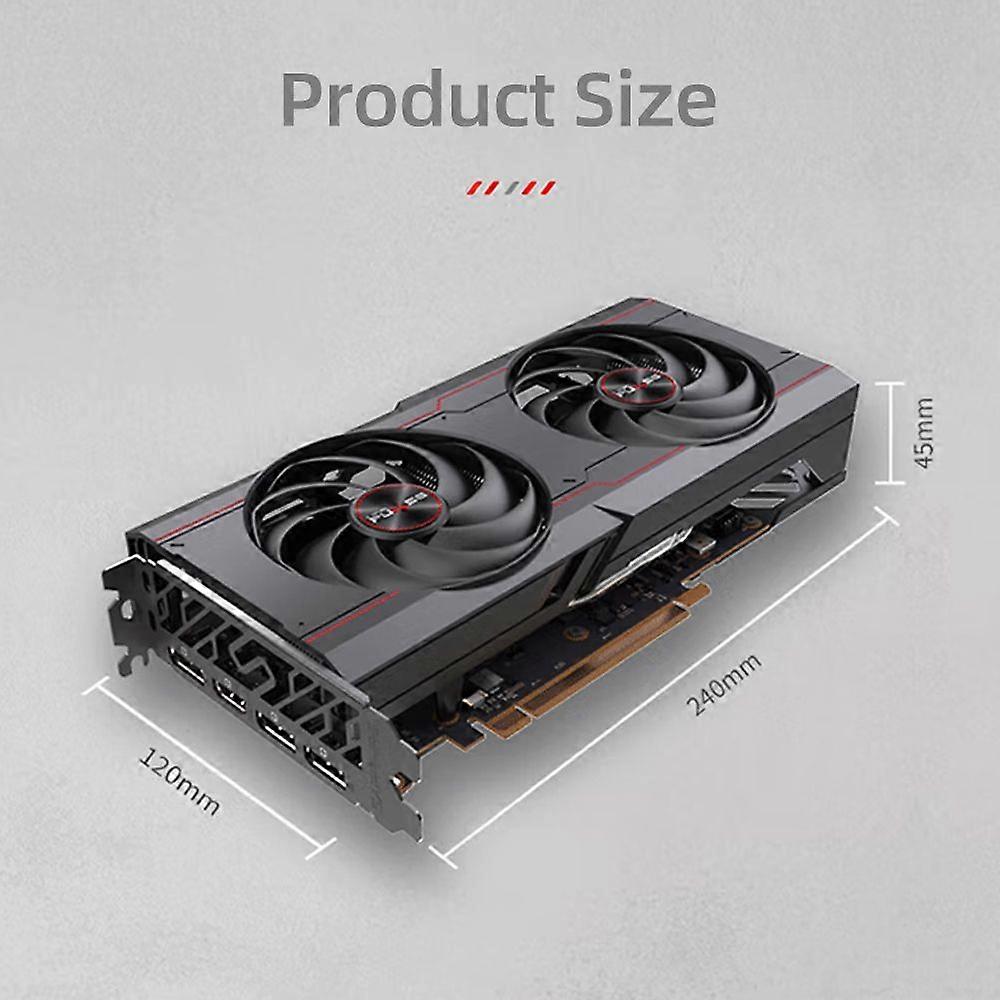 Sapphire RX6650XT 8G D6 PULSE OC Graphics Card 8G/128bit/GDDR6 Memory up to 2635MHz Frequency Dual Cooling Fans HD+3*DP Ports