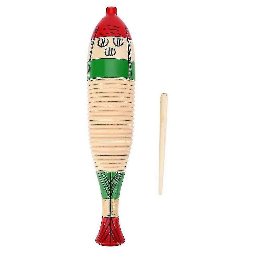 Musical Instrument Wood Guiro with Scraper, Model WG-200