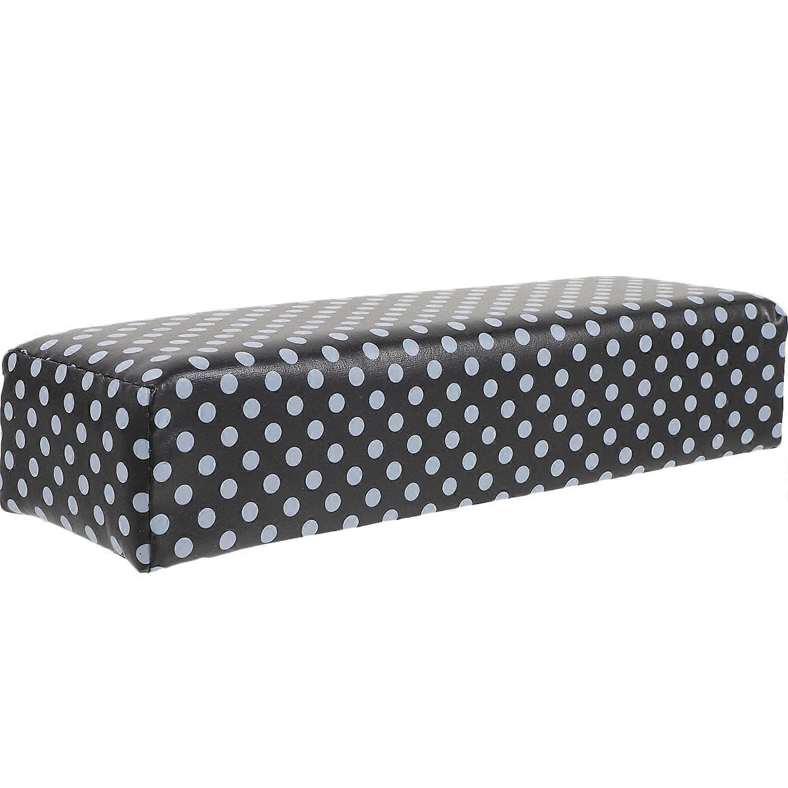 Nail Art Hand Rest Pad with Wrist Support for Comfortable Manicure Experience Black PU 1