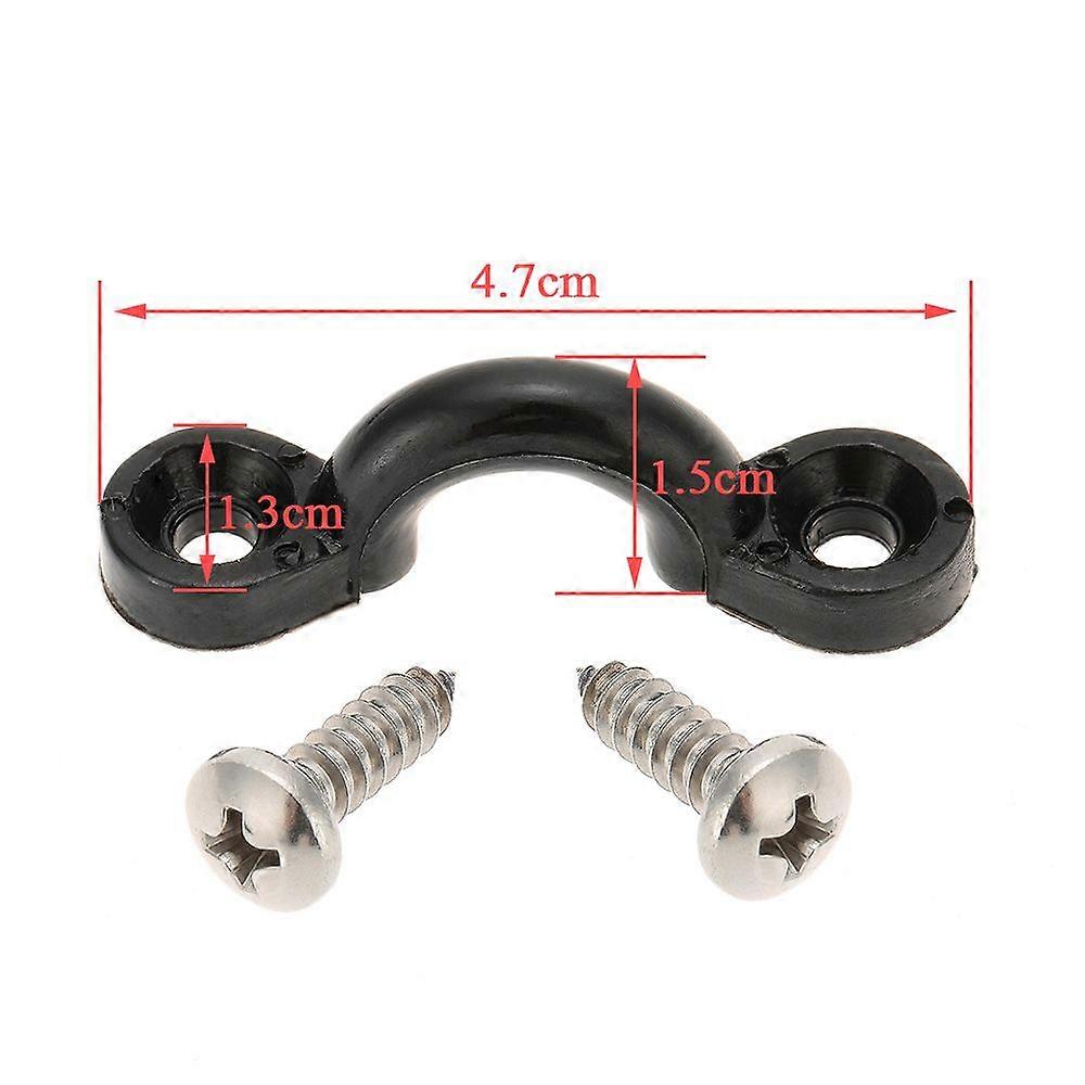 Nylon Bungee Deck Loops Tie Down Pad Eyes Screws Kit with 5 Meters 5mm Elastic Bungee Cord Rope for Boat Kayak Deck Rigging Kit