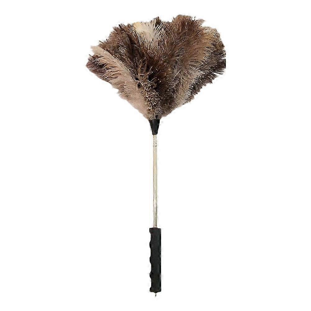 Stainless steel feather duster for dusting retractable