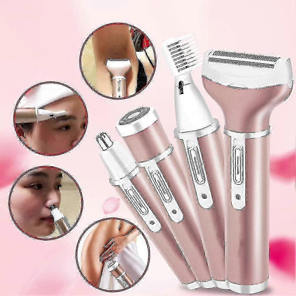 Four-in-one Electric Epilator Set Including Private Part Shaver, Armpit Shaver