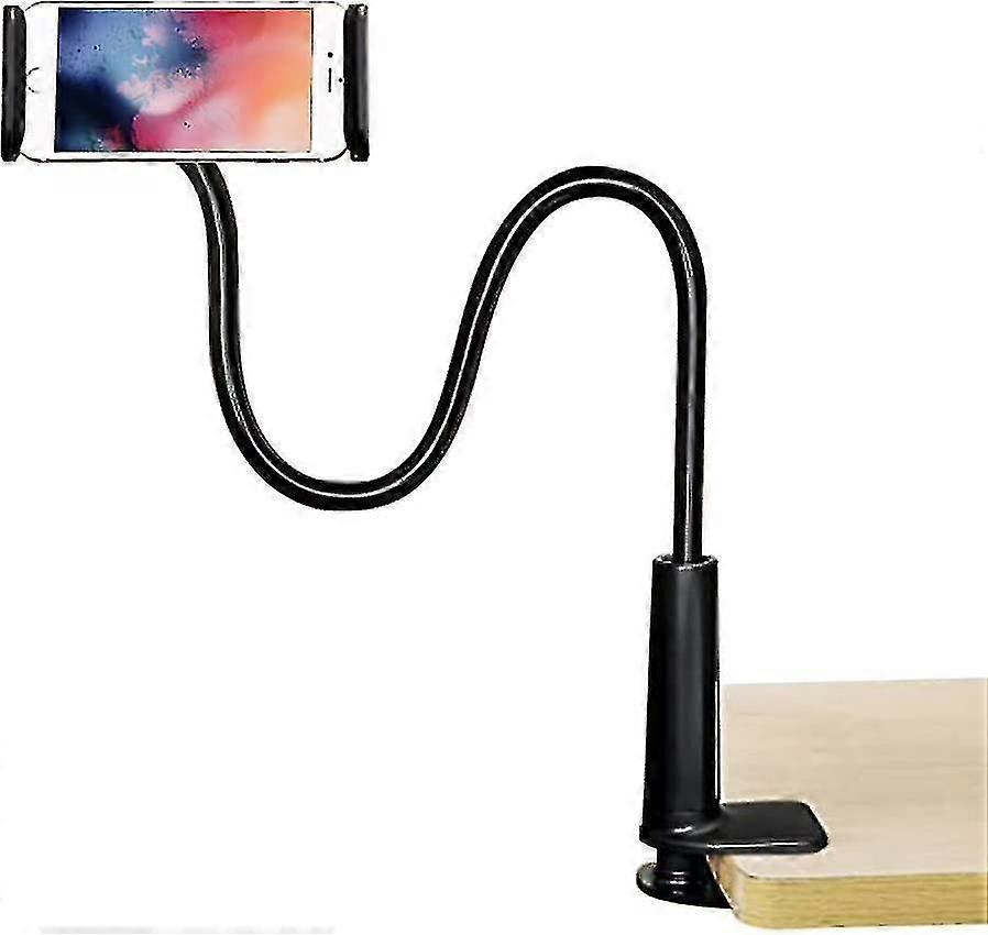 Phone stand with 360-degree adjustable long pole, suitable for iPhone, Samsung, Huawei, etc.