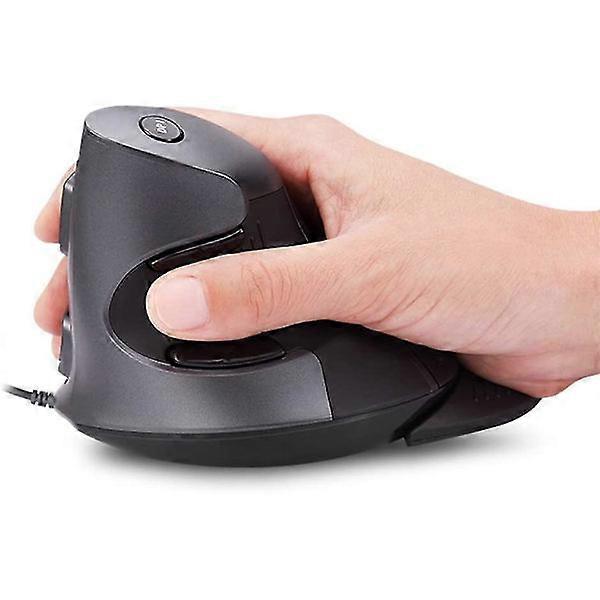 Upgraded Wired Ergonomic Vertical Mouse, Large Ergonomic Computer Mouse With 6 Programmable Buttons, 4200dpi
